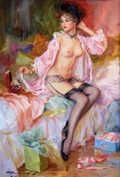 Belle femme KR 040 Impressionist Peinture à l'huile